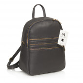 Rucsac din piele naturala, model DiAmanti Salvo Grigio Scuro